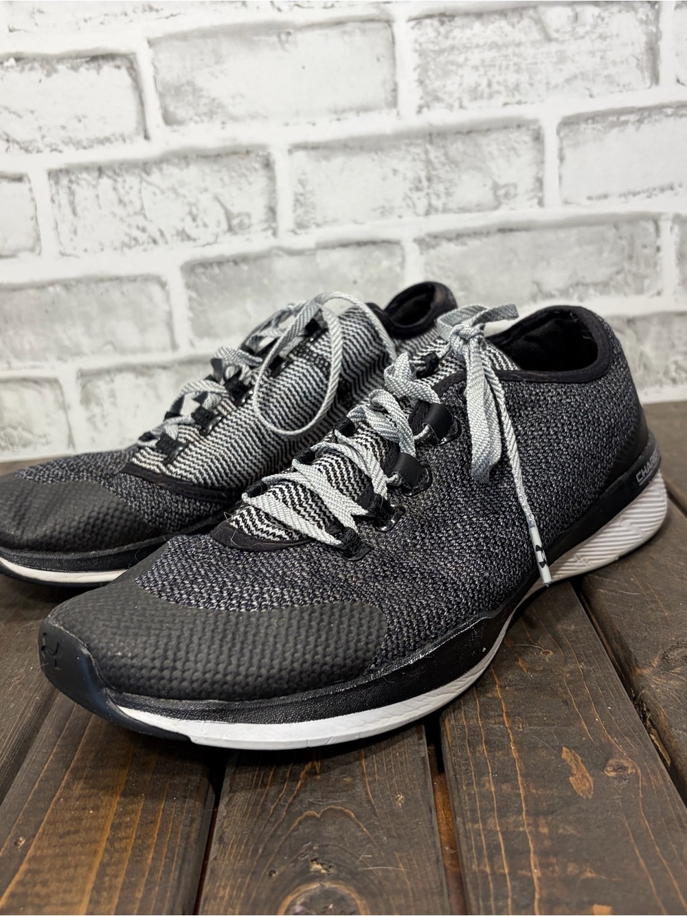 Under Armour Charged Black and Gray women's 10.5